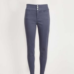 Textured high waist skinny pants